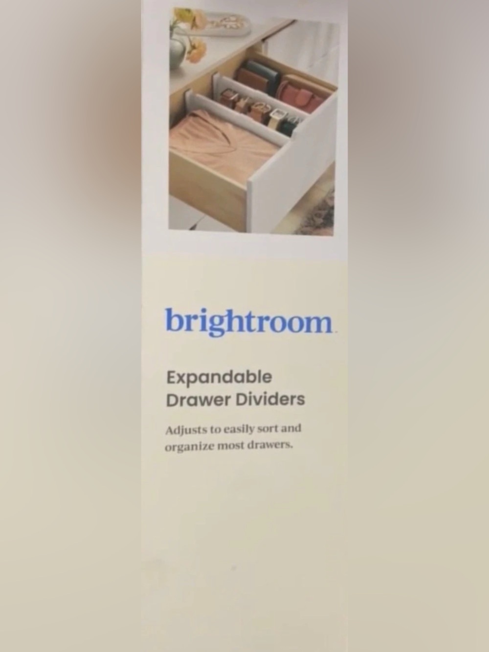 brightroom Expandable Drawer Dividers White